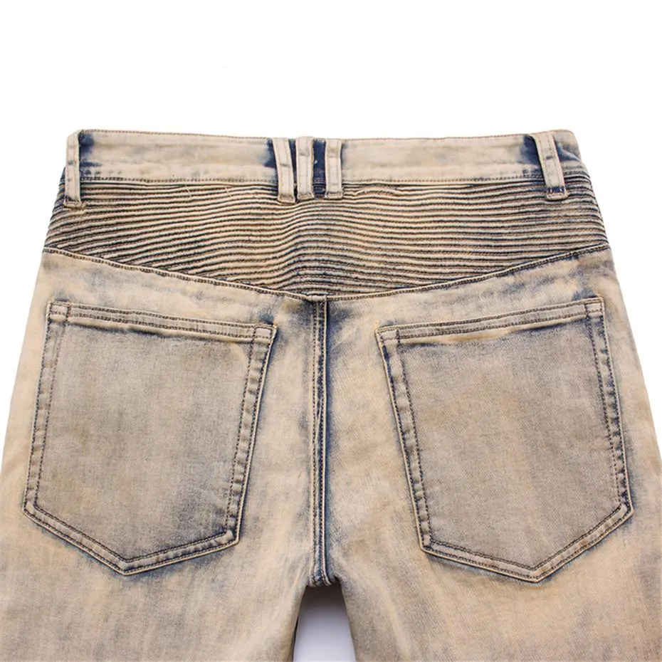 West Louis™ Pleated Motor Jeans Shorts