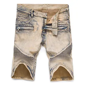 West Louis™ Pleated Motor Jeans Shorts