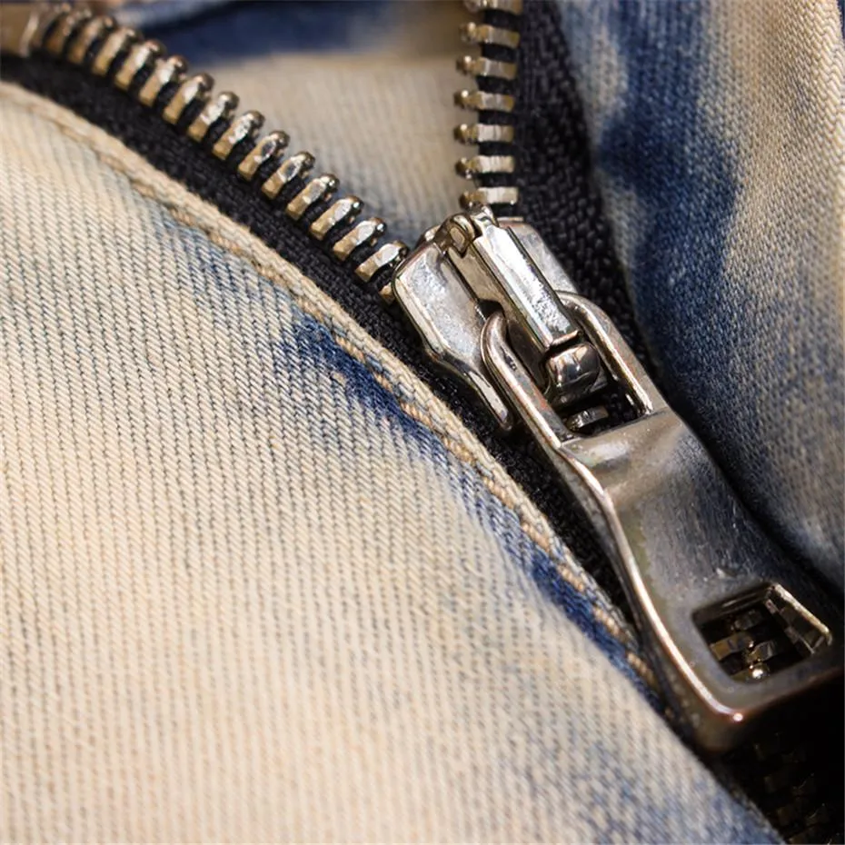 West Louis™ Pleated Motor Jeans Shorts