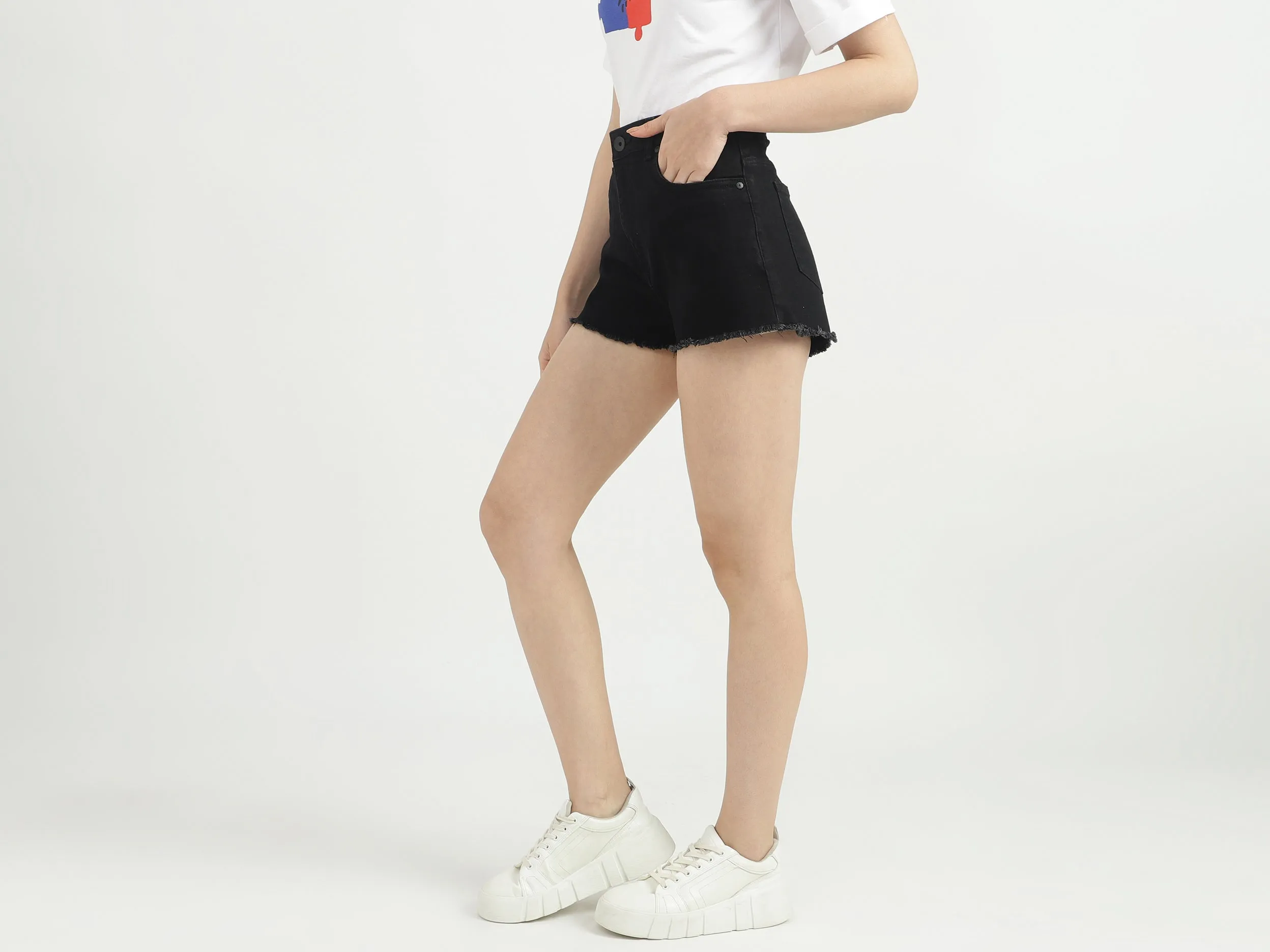 Women Solid Regular Fit Shorts