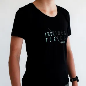 Women's Black Doppio Recycled T Shirt