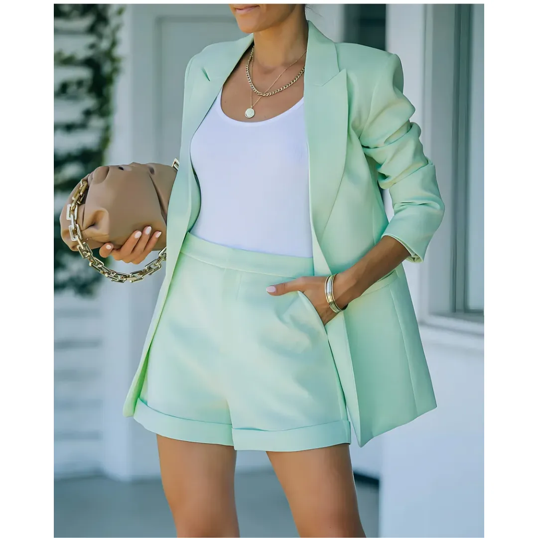 Women's Elegant Spring Short and Blazer Set | Coord