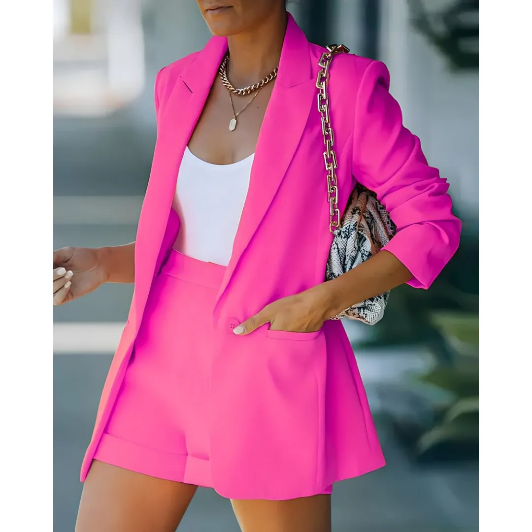 Women's Elegant Spring Short and Blazer Set | Coord