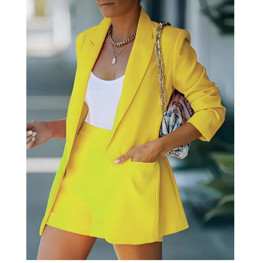 Women's Elegant Spring Short and Blazer Set | Coord