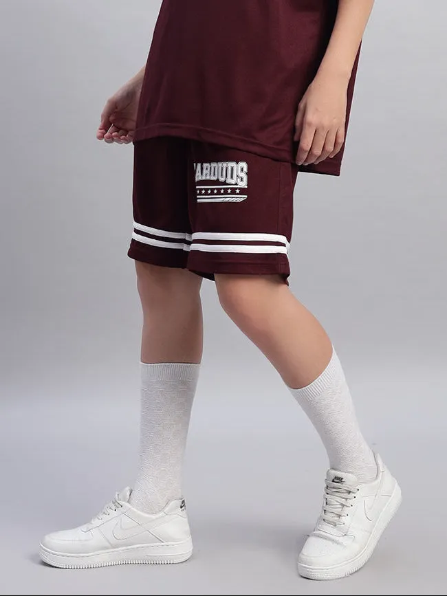 Women's Groovy Regular Fit Shorts (Wine)