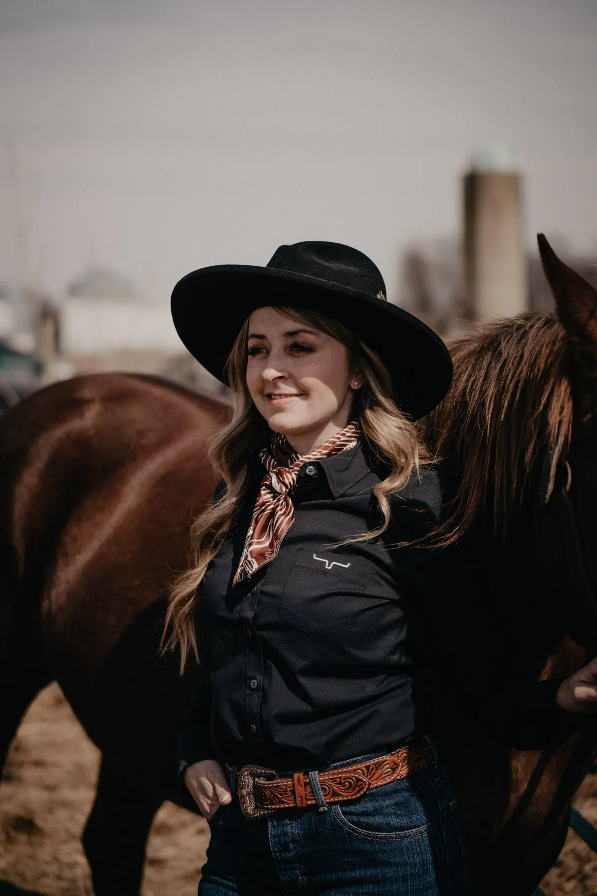 Women's Kimes Ranch Team Button Down Shirt (White L & XL Only)