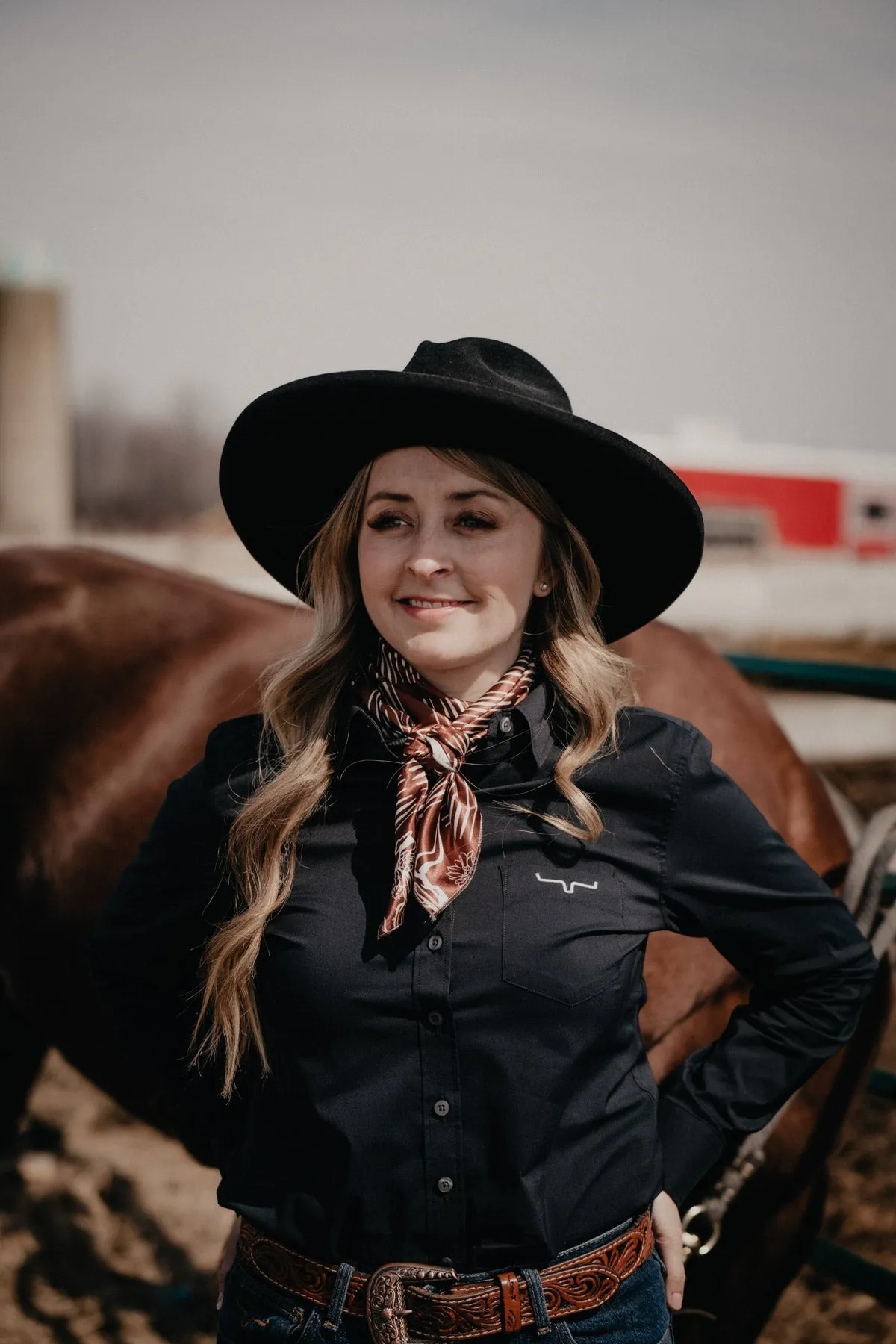 Women's Kimes Ranch Team Button Down Shirt (White L & XL Only)