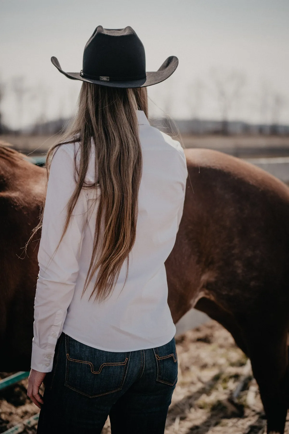 Women's Kimes Ranch Team Button Down Shirt (White L & XL Only)