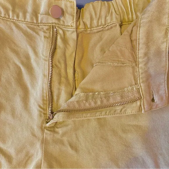 Young Fabulous and Broke Olive Green High Waist Frayed Hem Shorts Size Medium