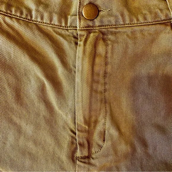 Young Fabulous and Broke Olive Green High Waist Frayed Hem Shorts Size Medium