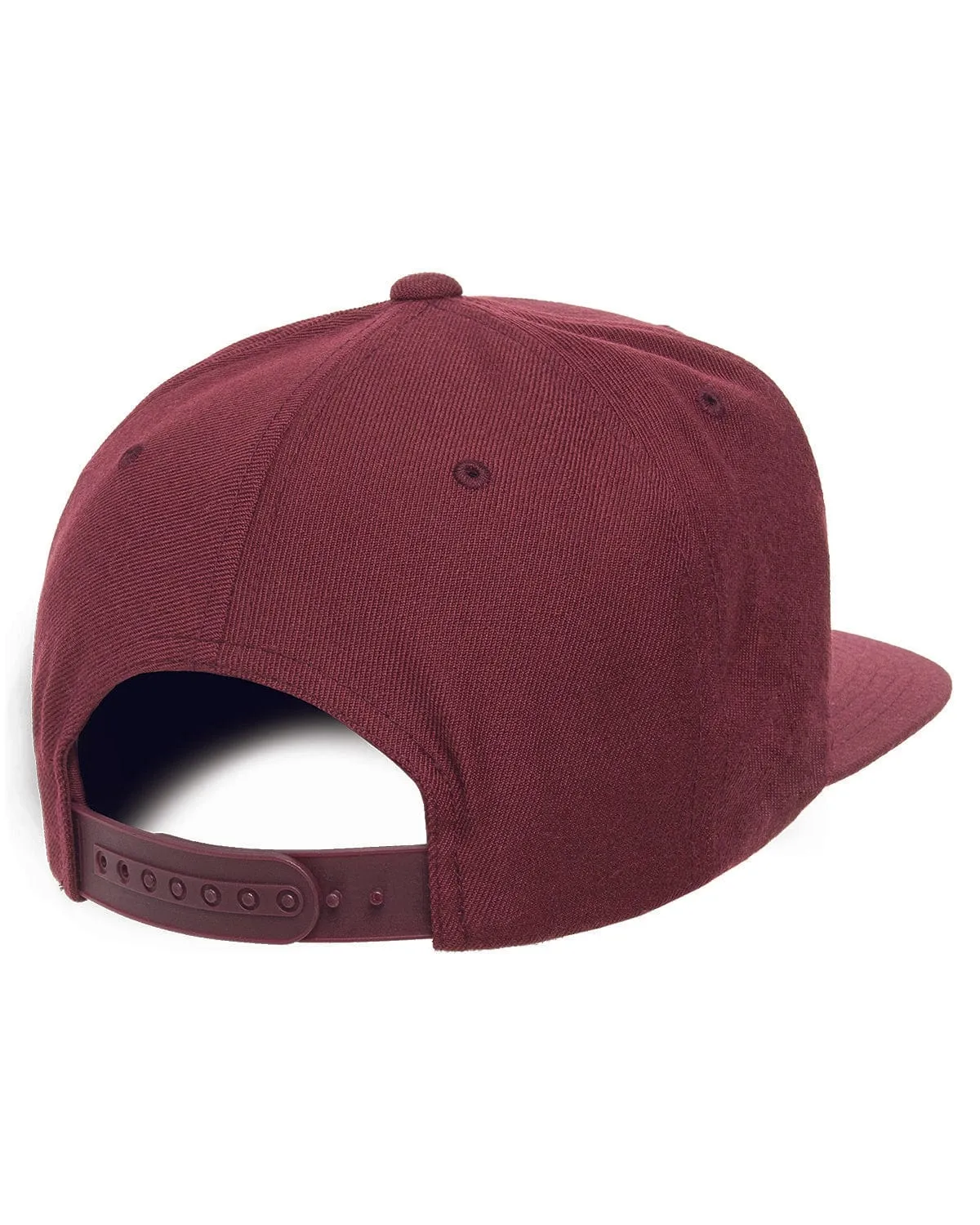 Yupoong 6-Panel Structured Flat Visor Cap | Maroon
