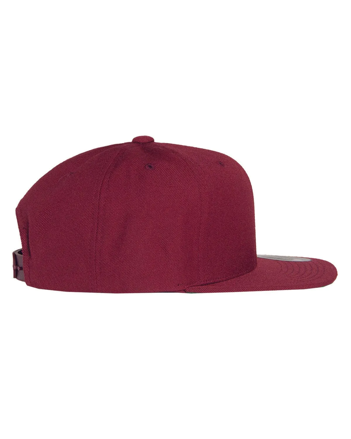 Yupoong 6-Panel Structured Flat Visor Cap | Maroon