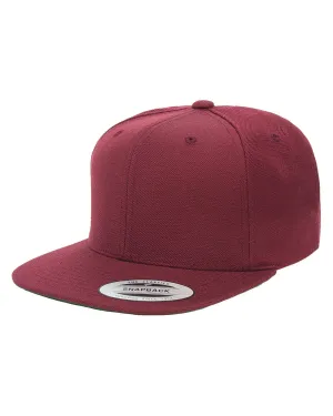 Yupoong 6-Panel Structured Flat Visor Cap | Maroon