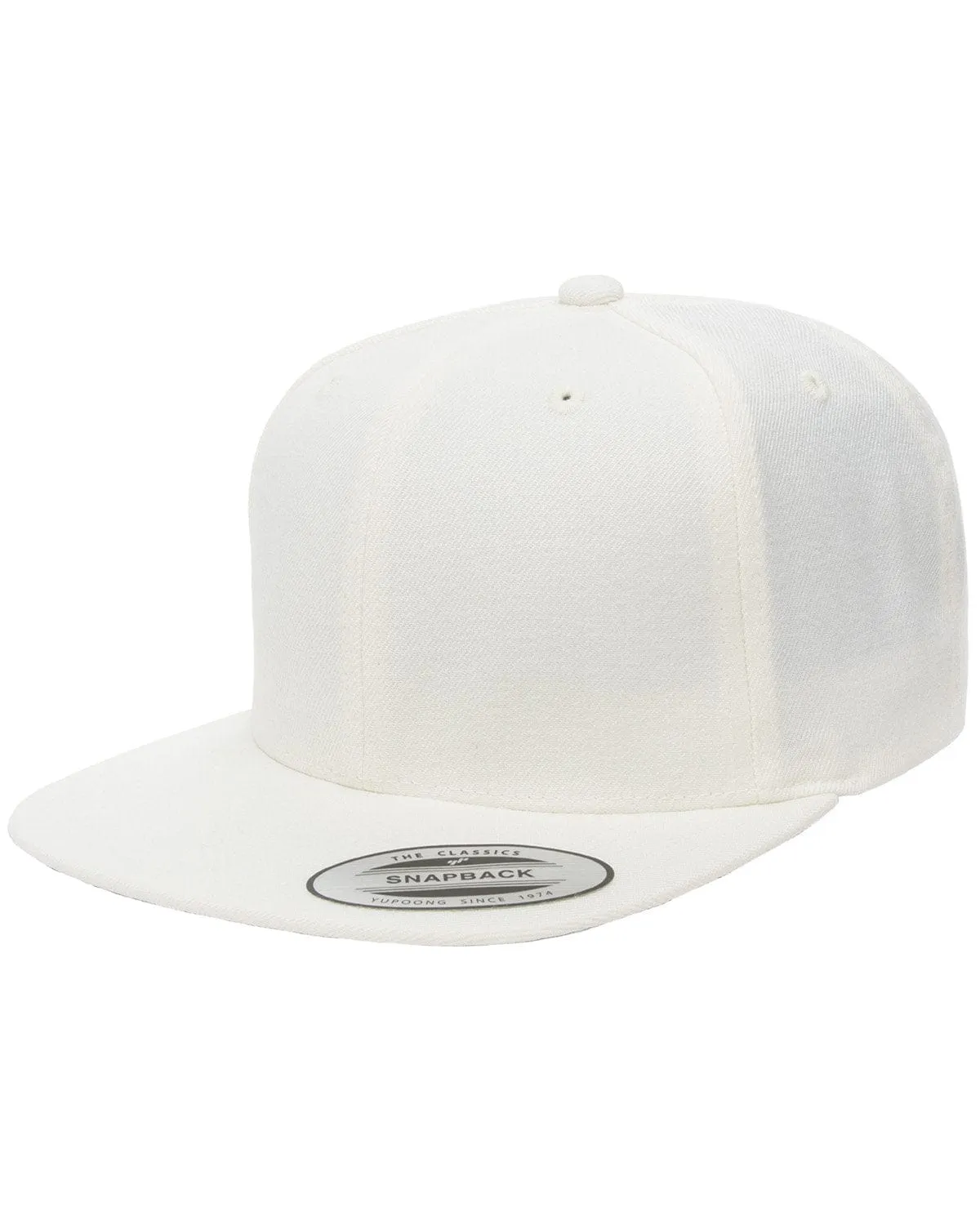 Yupoong 6-Panel Structured Flat Visor Cap | Natural