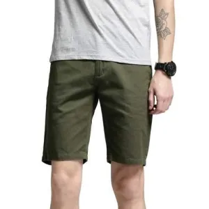 Zip Fly Men Shorts - Green 38